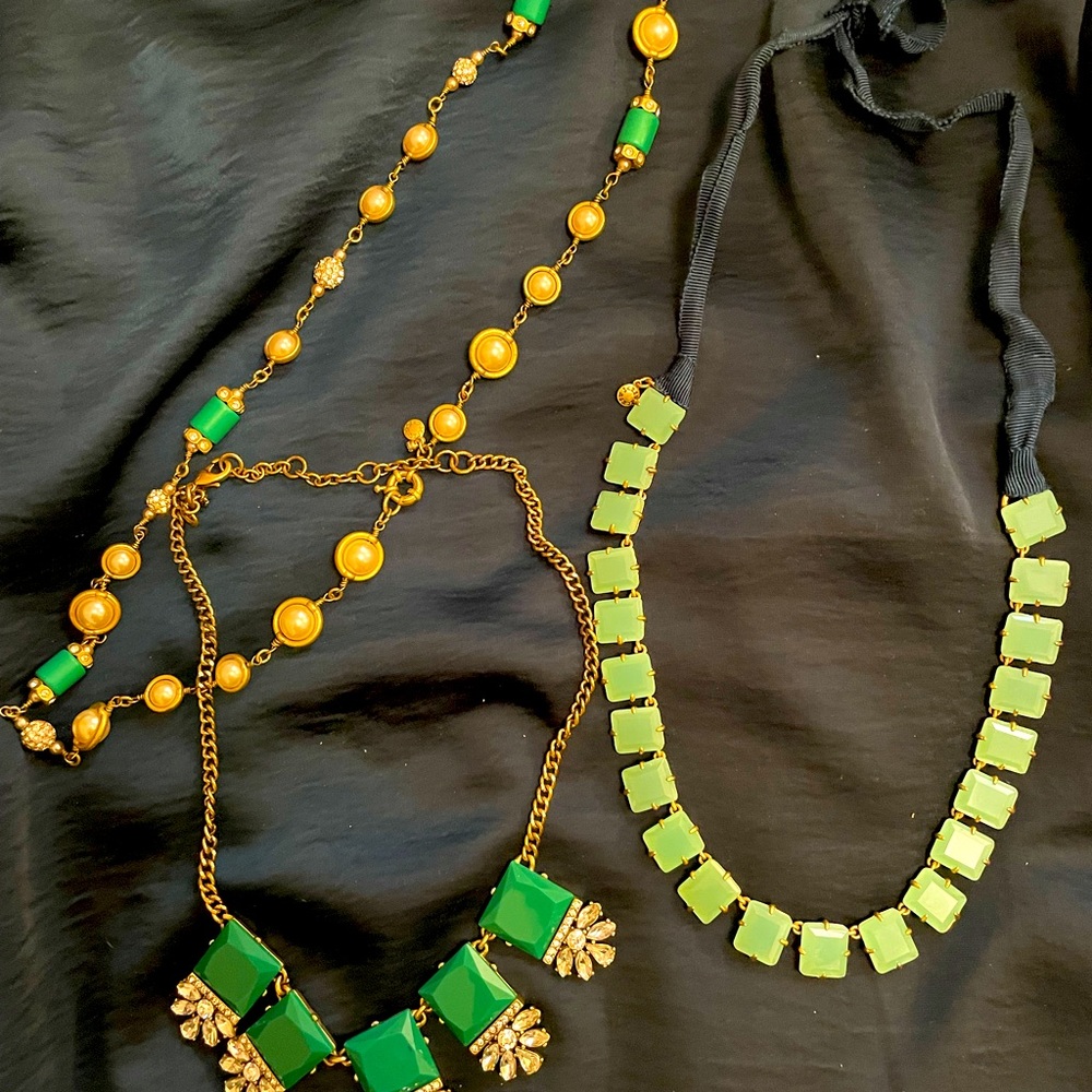 Lot of 3 JCrew statement necklaces